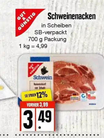 Edeka Frischemarkt Gut & Günstig Schweinenacken Angebot