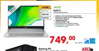 Arlt Acer Swift 3 Angebot