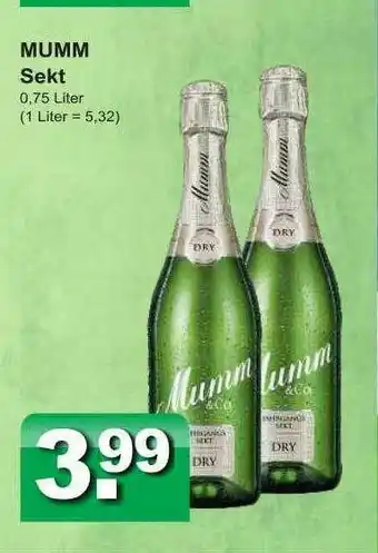 Getränkeparadies Gefromm Mumm Sekt Angebot