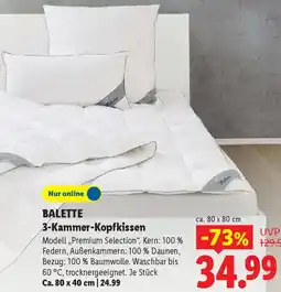 Lidl BALETTE 3-Kammer-Kopfkissen Angebot