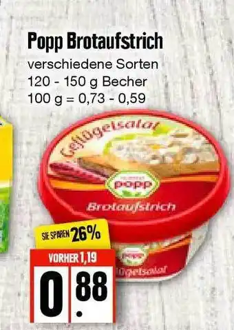 Edeka Frischemarkt Popp Brotaufstrich Angebot