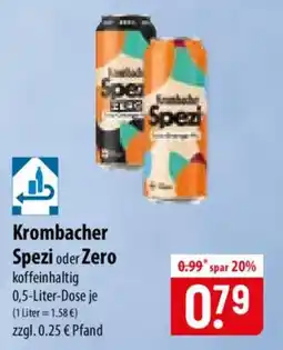 Famila Nord Ost Krombacher Spezi oder Zero Angebot