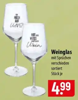 Famila Nord Ost Weinglas mit Sprüchen Angebot