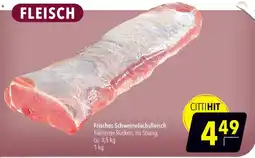 CITTI Markt Frisches Schweinelachsfleisch filetierter Rücken, im Strang Angebot