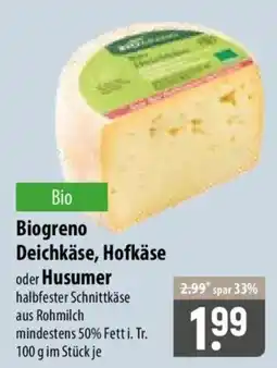 Famila Nord Ost Biogreno Deichkäse, Hofkäse Angebot