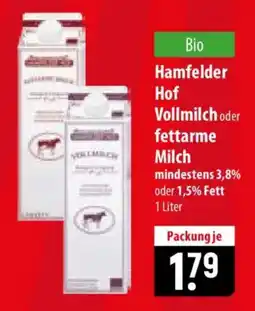 Famila Nord Ost Hamfelder Hof Vollmilch oder fettarme Milch Angebot