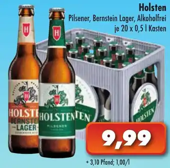 Lösch Depot Holsten Pilsener, Bernstein Lager, Alkoholfrei je 20 x 0.5 l Kasten Angebot