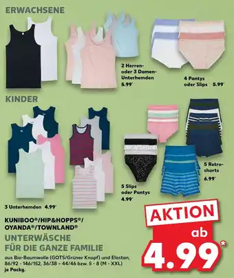 Kaufland Kuniboo/Hip&Hopps/Oyanda/Townland Unterwäsche für die Ganze Familie Angebot