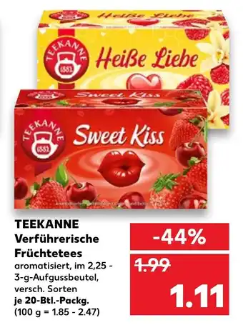 Kaufland Teekanne verführerische Früchtetees 20 Btl. Angebot