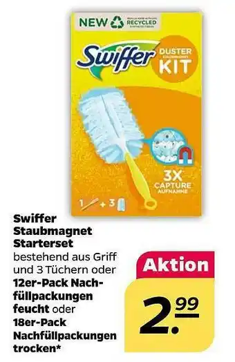 NETTO Swiffer Staubmagnet Starterset, Nachfüllpackungen Feucht Oder Nachfüllpackungen Trocken Angebot