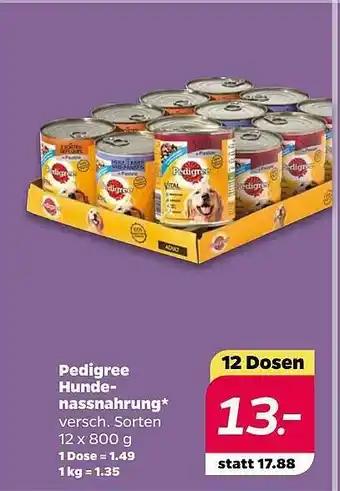 NETTO Pedigree Hunde Nassnahrung Angebot