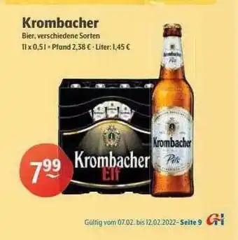 Getränke Hoffmann Krombacher Angebot