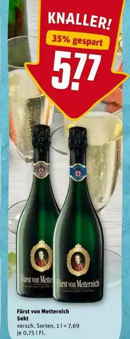 REWE Kaufpark Fürst Von Metternich Sekt Angebot