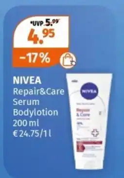 Müller NIVEA Repair&Care Serum Bodylotion Angebot