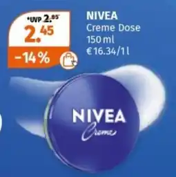 Müller NIVEA Creme Dose Angebot