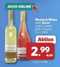 Combi Maybach Weine oder Secco Angebot