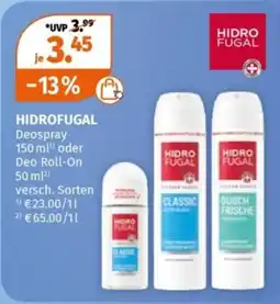 Müller HIDROFUGAL Deospray Angebot