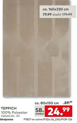 porta TEPPICH 100% Polyester Angebot