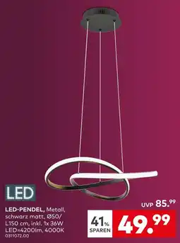 porta LED-PENDEL, Metall, schwarz matt Angebot