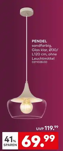 porta PENDEL sandfarbig, Glas klar Angebot