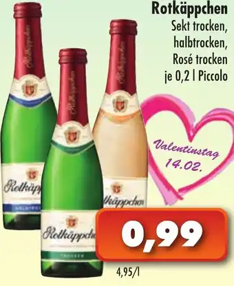 Lösch Depot Rotkäppchen Sekt trocken, Halbtrocken, Rosé Trocken je 0.2 l Piccolo Angebot