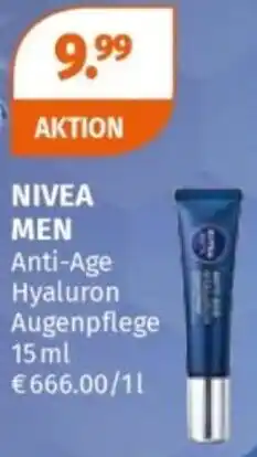 Müller NIVEA MEN Anti-Age Hyaluron Augenpflege Angebot