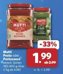 Combi Mutti Pesto oder Pastasauce Angebot