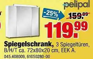 SB Lagerkauf Pelipal Spiegelschrank Angebot