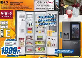 expert Techno Land LG Kühl Gefrier Kombi GSXV 90 MCDE Angebot