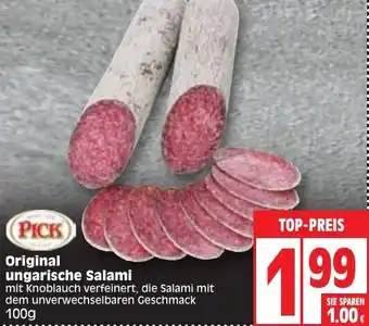 Edeka Pick Original ungarische Salami 100g Angebot