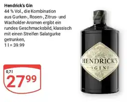 Globus Hendrick's Gin Angebot