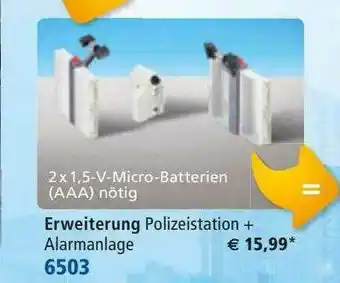 Playmobil Erweiterung Poliozeistation + Alarmanlage 6503 Angebot