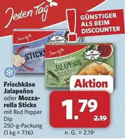 Combi Jeden Tag Frischkäse Jalapeños oder Mozzarella Sticks Angebot