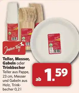 Combi Jeden Tag Teller, Messer, Gabeln oder Trinkbecher Angebot