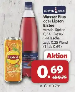 Combi Küsten Gold Wasser Plus oder Lipton Eistee Angebot