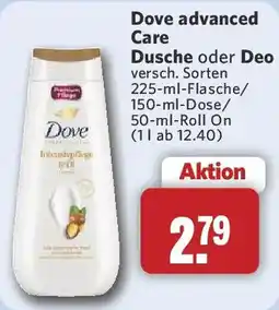 Combi Dove advanced Care Dusche oder Deo Angebot
