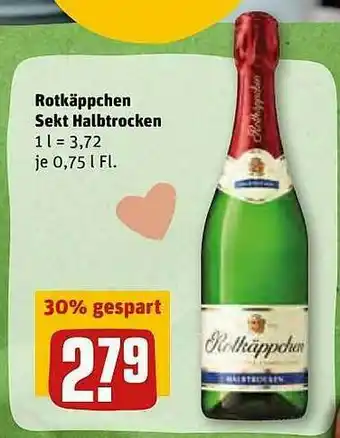 REWE Kaufpark Rotkäppchen Sekt Halbtrocken Angebot