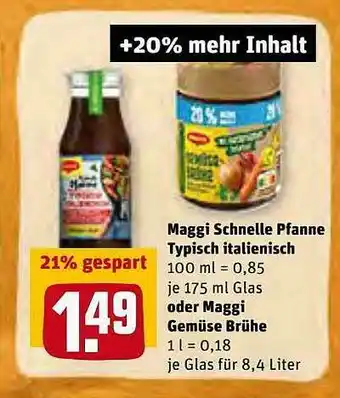 REWE Kaufpark Maggi Schnelle Pfanne Typisch Italienisch Oder Maggi Gemüse Brühe Angebot