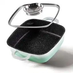 Netto Marken-Discount STONELINE Eckpfanne, 20x20 cm, mit Aroma Glasdeckel Angebot