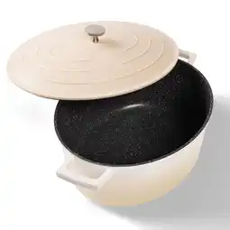 Netto Marken-Discount STONELINE Creme Gourmet Bräter 32x25 cm mit Deckel, Backofen und Induktion geeignet, Antihaft Angebot