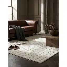 Netto Marken-Discount Teppich Kurzflor Creme 140x200 cm - MUOTA Kadima Design Angebot