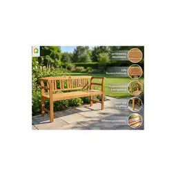 Netto Marken-Discount 3-Sitzer Gartenbank aus Akazienholz, ca. 157 x 49 x 82cm - Rose Angebot