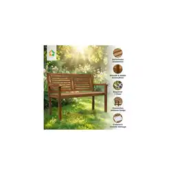Netto Marken-Discount 2-Sitzer Gartenbank aus Akazienholz, ca. 118 x 58x 89 cm - Braun Angebot