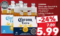 Kaufland CORONA Extra oder Cero 0.0 % Angebot