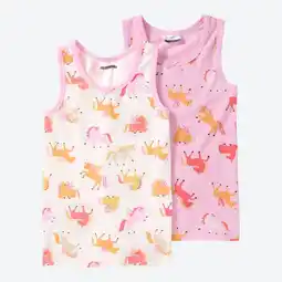 NKD Kinder-Mädchen-Unterhemd mit hohem Baumwollanteil, 2er-Pack Angebot