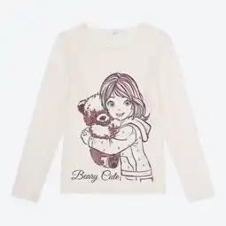 NKD Kinder-Mädchen-Langarmshirt mit Glitzerdruck und Bärenmotiv Angebot