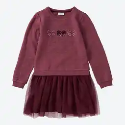 NKD Kinder-Mädchen-Langarmkleid mit Meshrock und Glitzerdruck Angebot