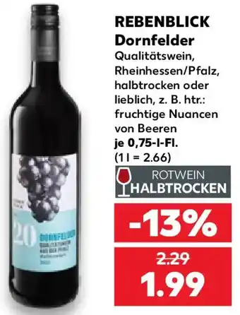 Kaufland REBENBLICK Dornfelder Angebot