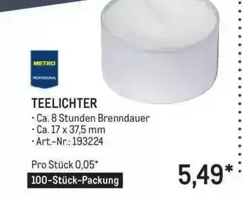 METRO Teelichter Angebot