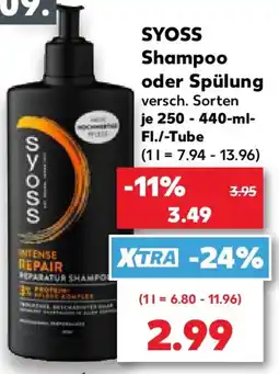 Kaufland SYOSS Shampoo oder Spülung Angebot